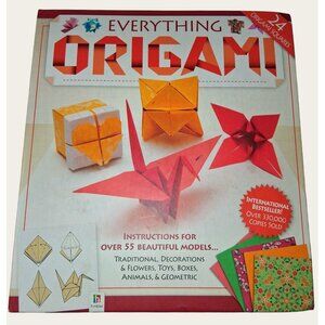 Everything Origami Book With 24 Origami Squares & Instructions